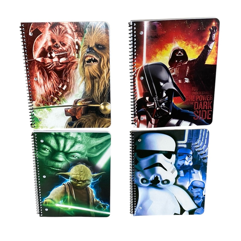 Star Wars Notebook Bundle Lucasfilm Spiral Yoda Chewbacca Darth Vader Stationery